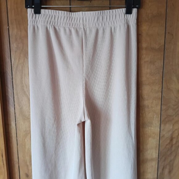 New Mix Women's Beige Elastic Waist Pants Size L - Picture 5 of 5